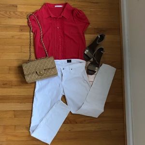 Red blouse with details 38